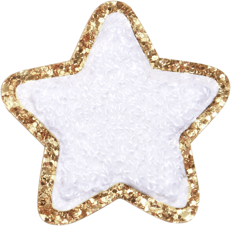 Stoney Clover Lane-Glitter Varsity Star Patch Blanc