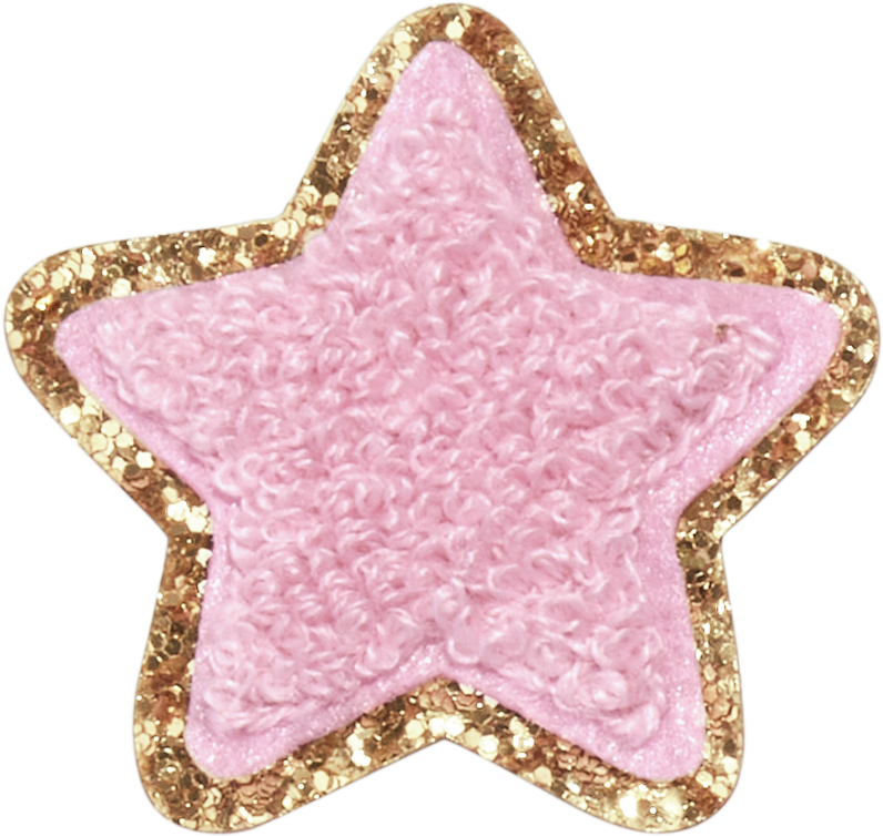 Flamingo Glitter Varsity Star Patch