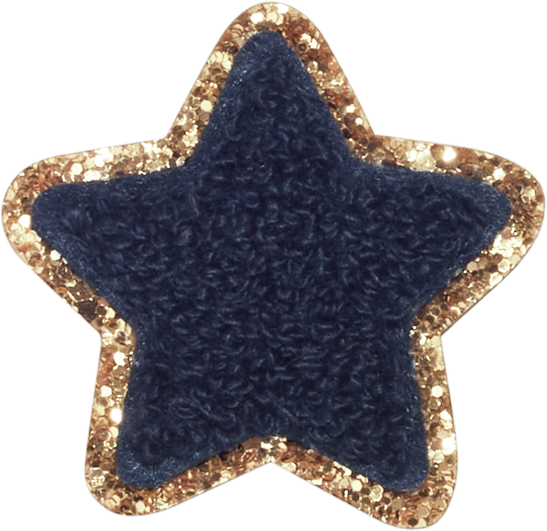 Sapphire Glitter Varsity Star Patch