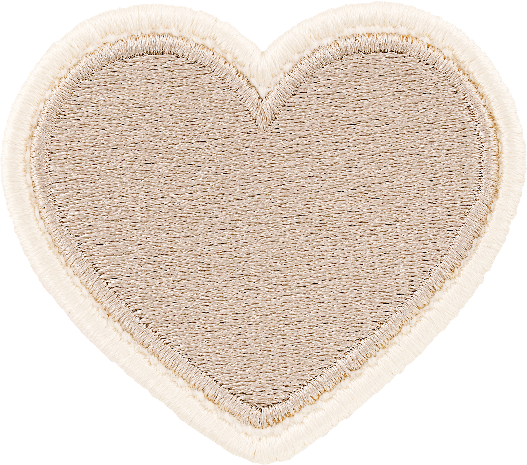 Sand Rolled Embroidery Heart Patch