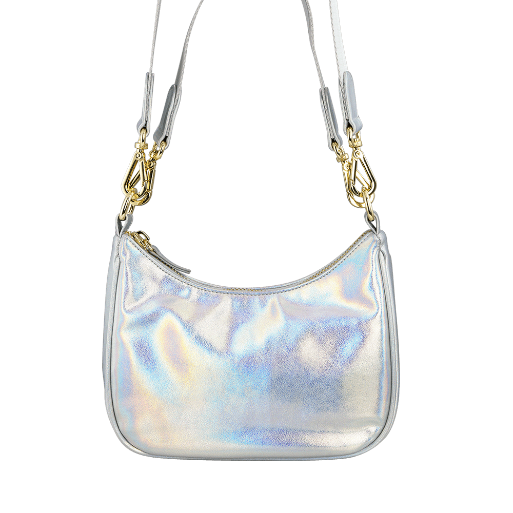 Shimmer Curved Crossbody Bag