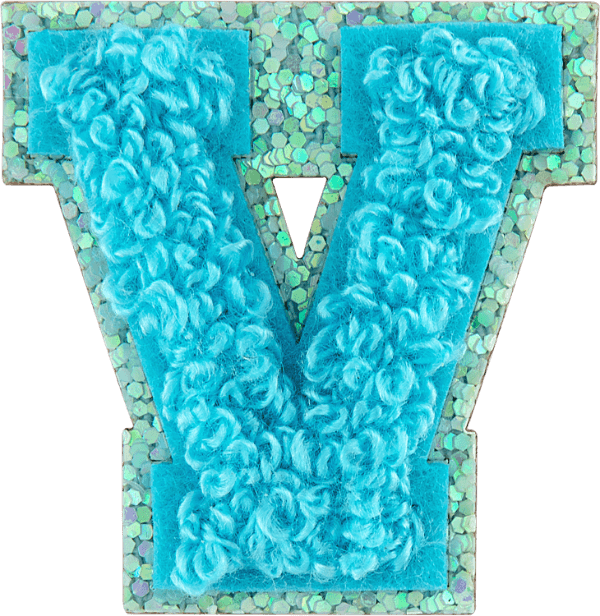 Surfs Up Mini Glitter Varsity Letter Patch