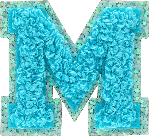 Surfs Up Mini Glitter Varsity Letter Patch