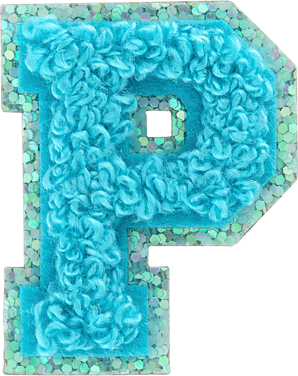 Surfs Up Mini Glitter Varsity Letter Patch