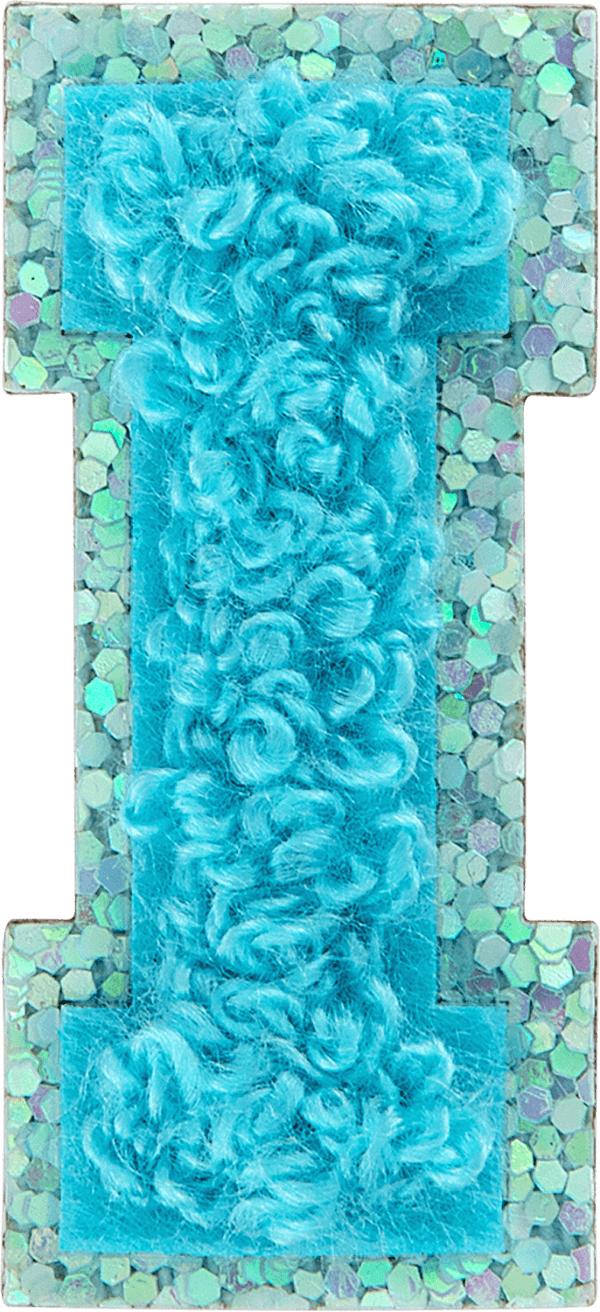 Surfs Up Mini Glitter Varsity Letter Patch