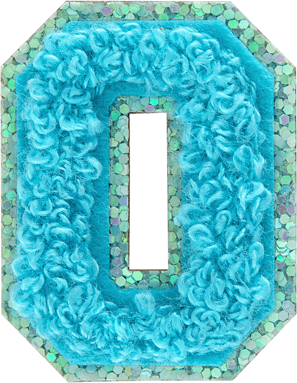 Surfs Up Mini Glitter Varsity Letter Patch