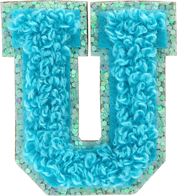 Surfs Up Mini Glitter Varsity Letter Patch