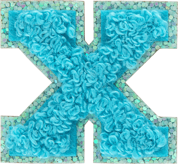 Surfs Up Mini Glitter Varsity Letter Patch