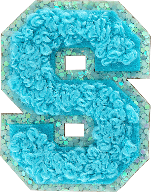 Surfs Up Mini Glitter Varsity Letter Patch