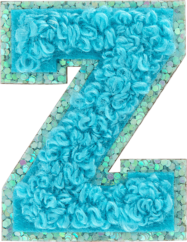 Surfs Up Mini Glitter Varsity Letter Patch