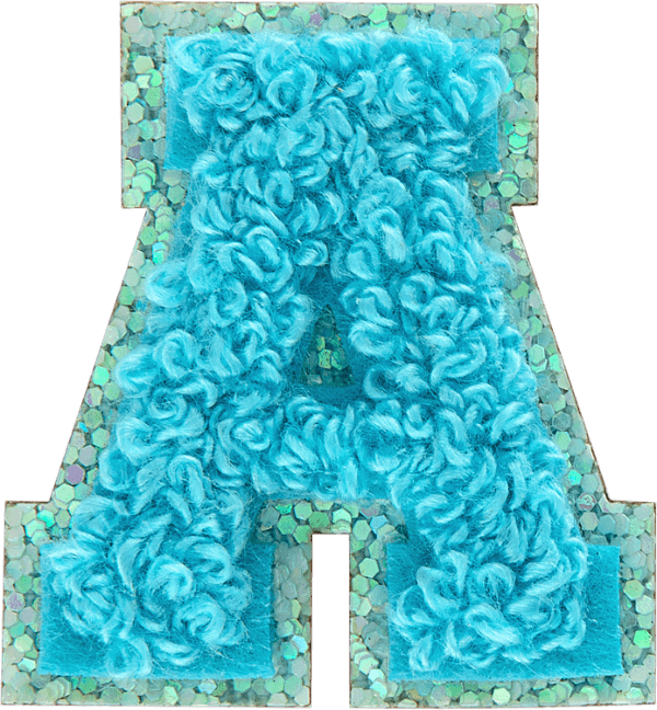 Surfs Up Mini Glitter Varsity Letter Patch