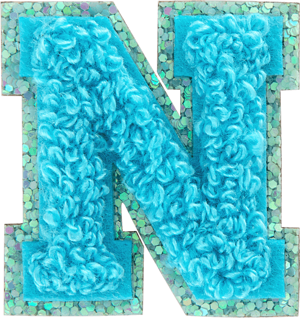 Surfs Up Mini Glitter Varsity Letter Patch