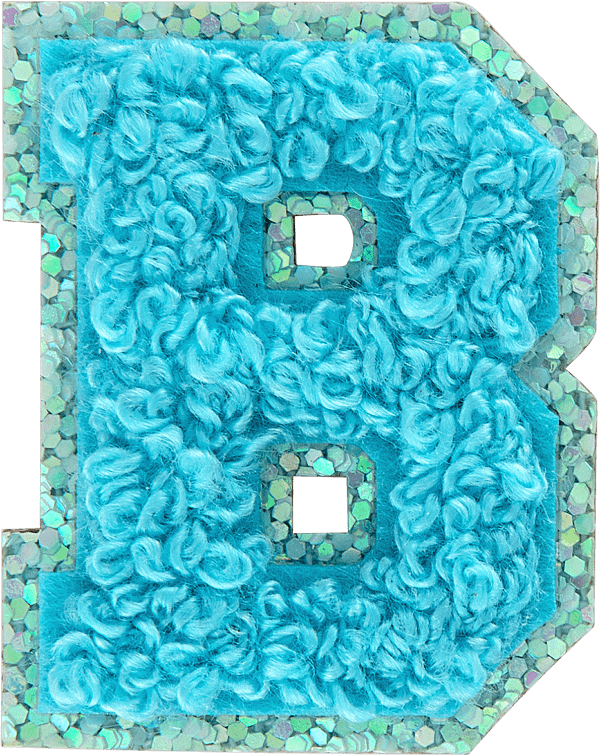 Surfs Up Mini Glitter Varsity Letter Patch