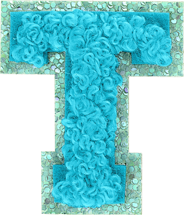 Surfs Up Mini Glitter Varsity Letter Patch