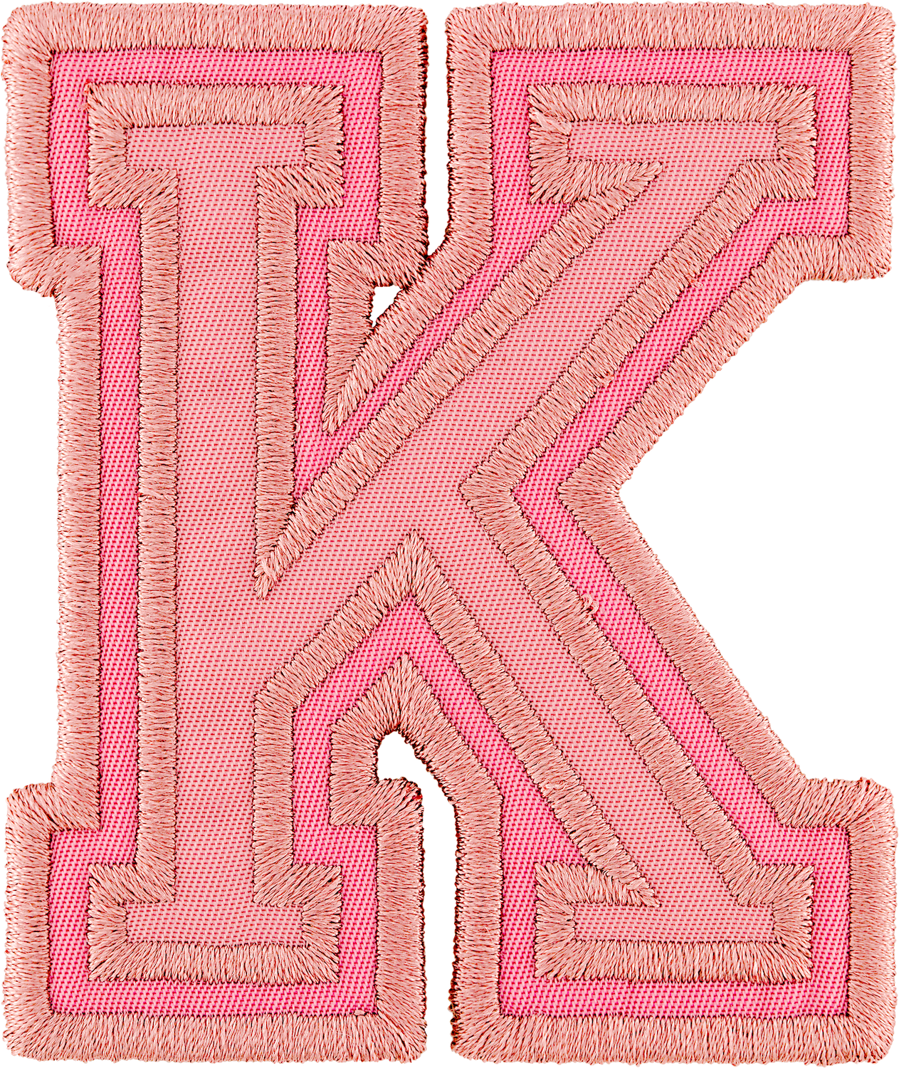 Mauve Varsity Nylon Letter Patch