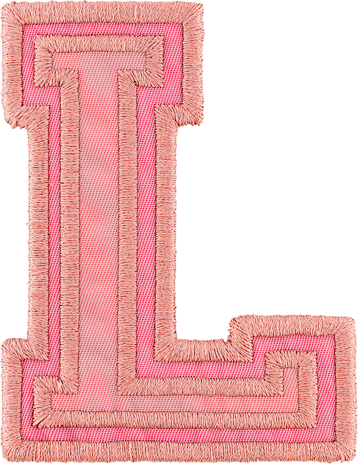 Mauve Varsity Nylon Letter Patch