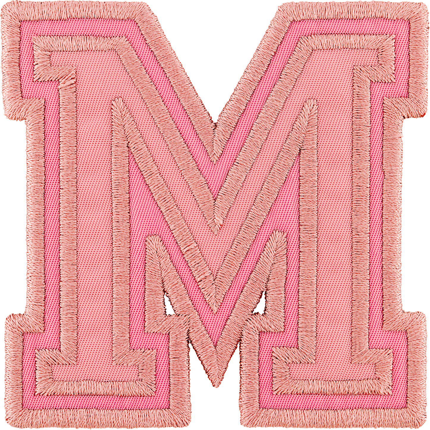 Mauve Varsity Nylon Letter Patch