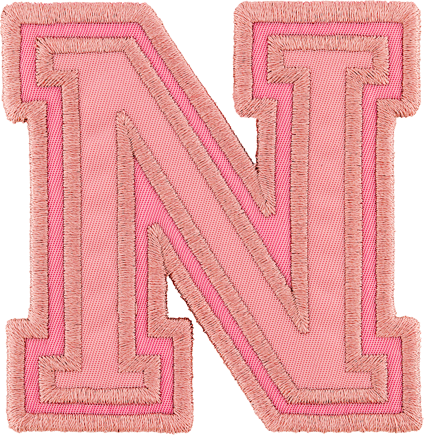 Mauve Varsity Nylon Letter Patch