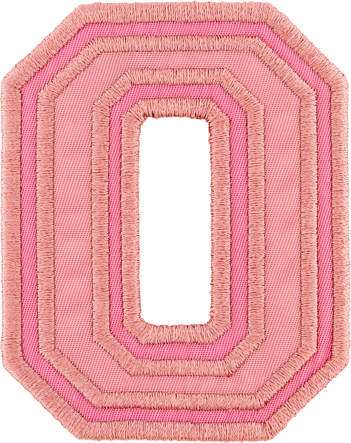 Mauve Varsity Nylon Letter Patch