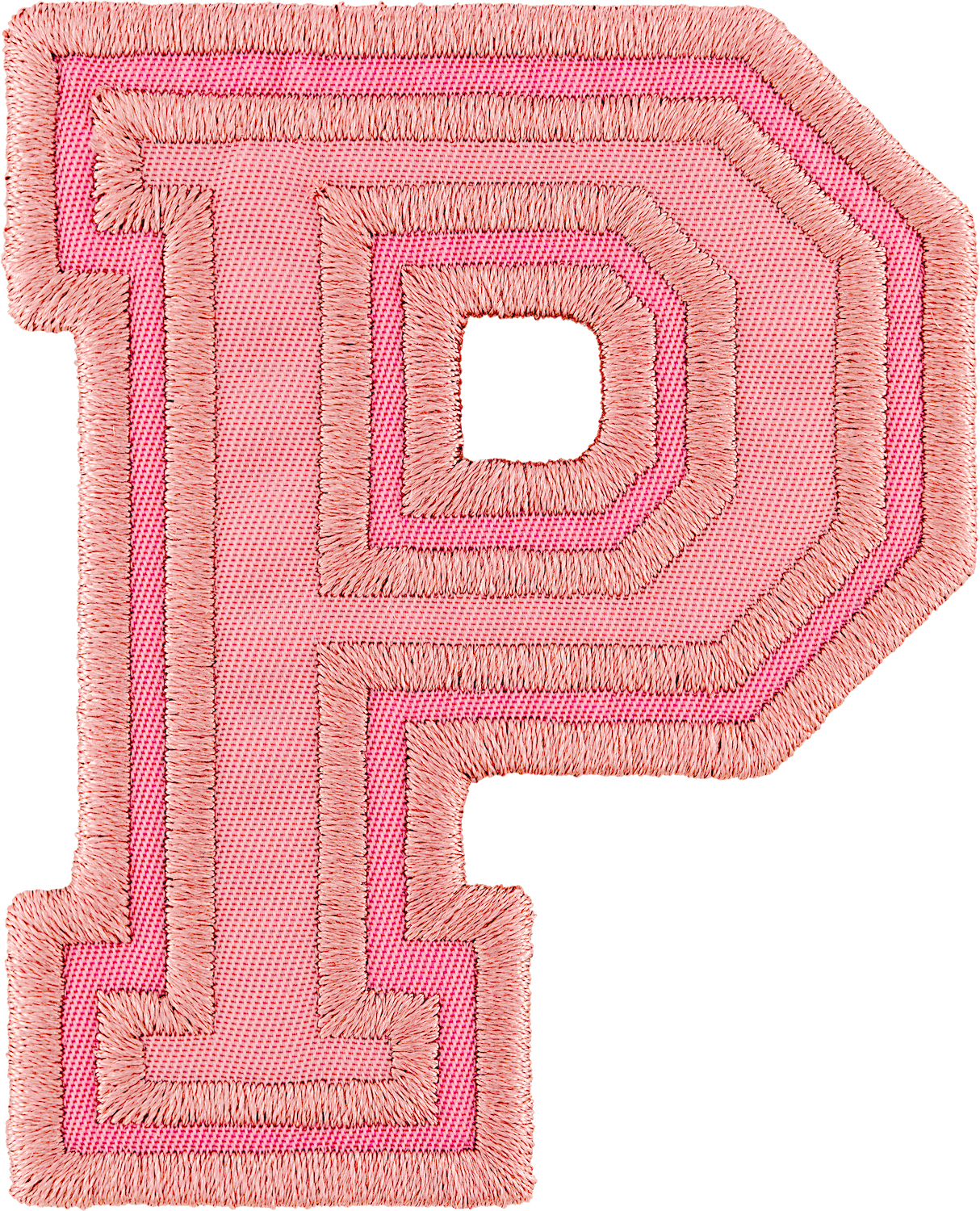 Mauve Varsity Nylon Letter Patch