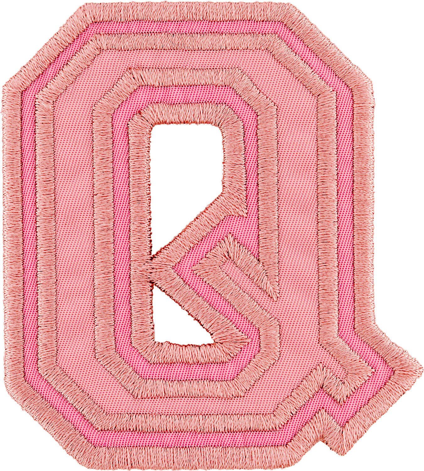 Mauve Varsity Nylon Letter Patch