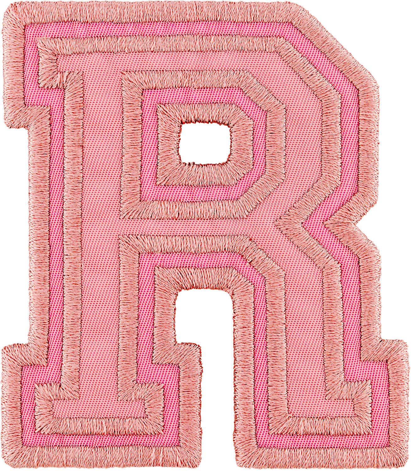 Mauve Varsity Nylon Letter Patch