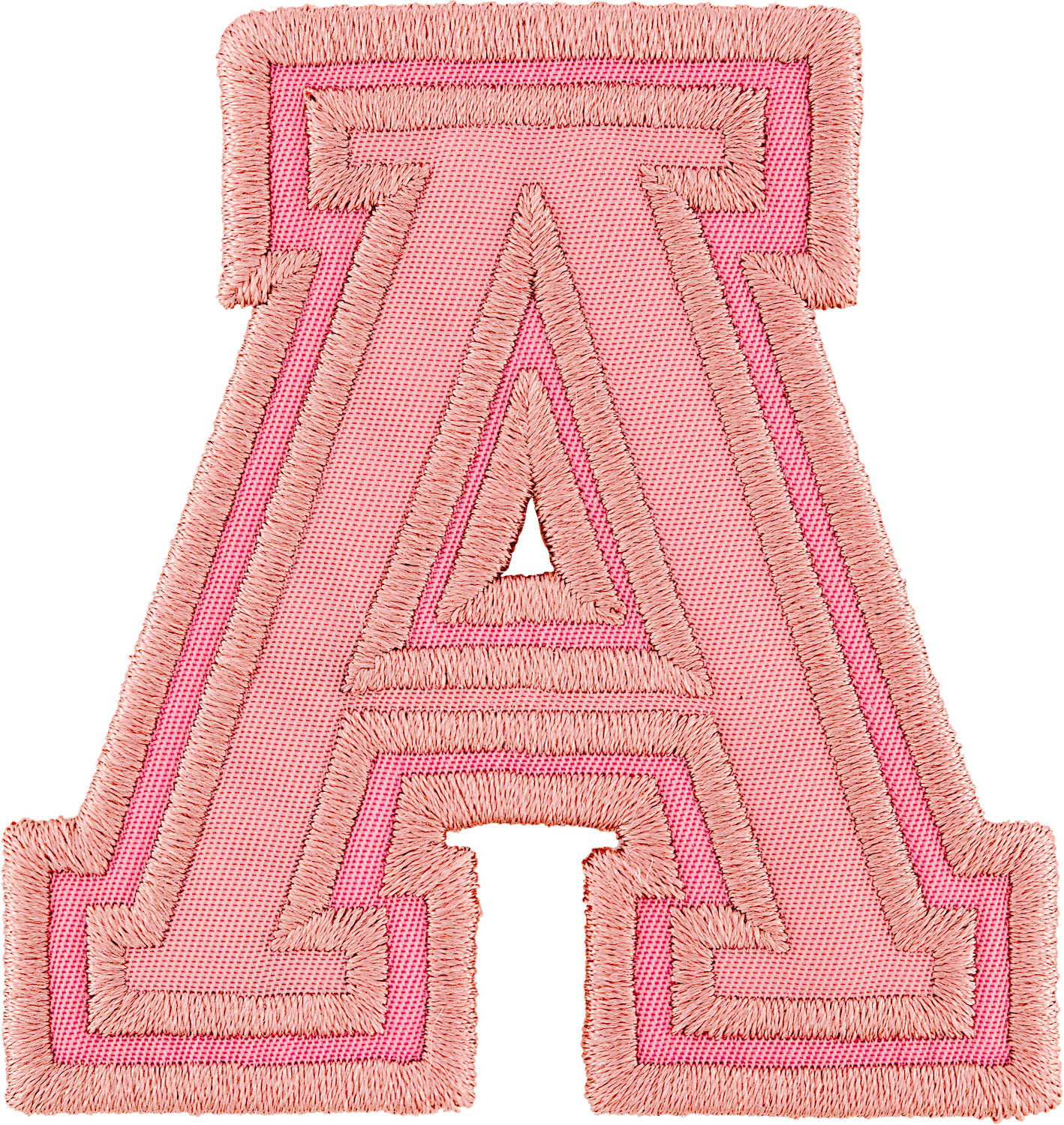 Mauve Varsity Nylon Letter Patch