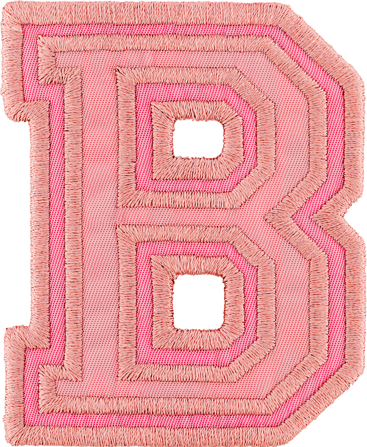 Mauve Varsity Nylon Letter Patch