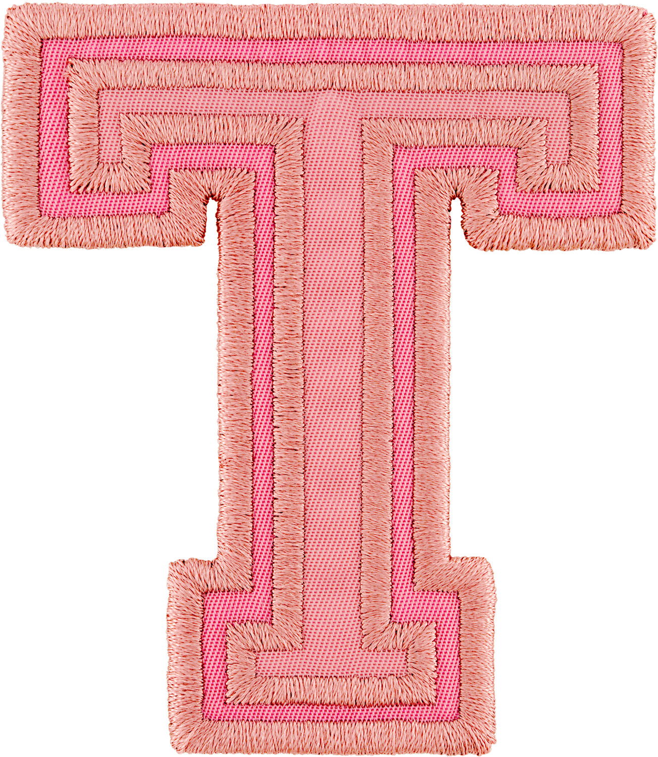 Mauve Varsity Nylon Letter Patch