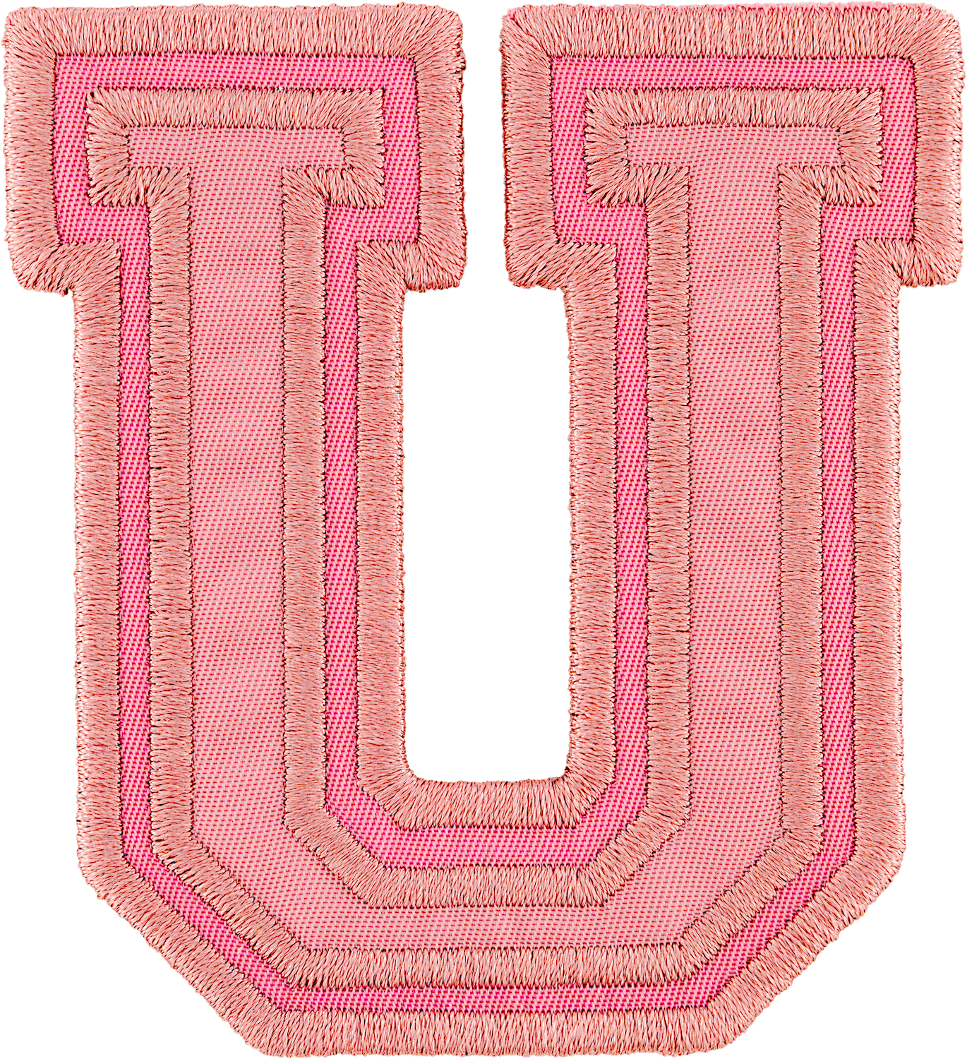 Mauve Varsity Nylon Letter Patch
