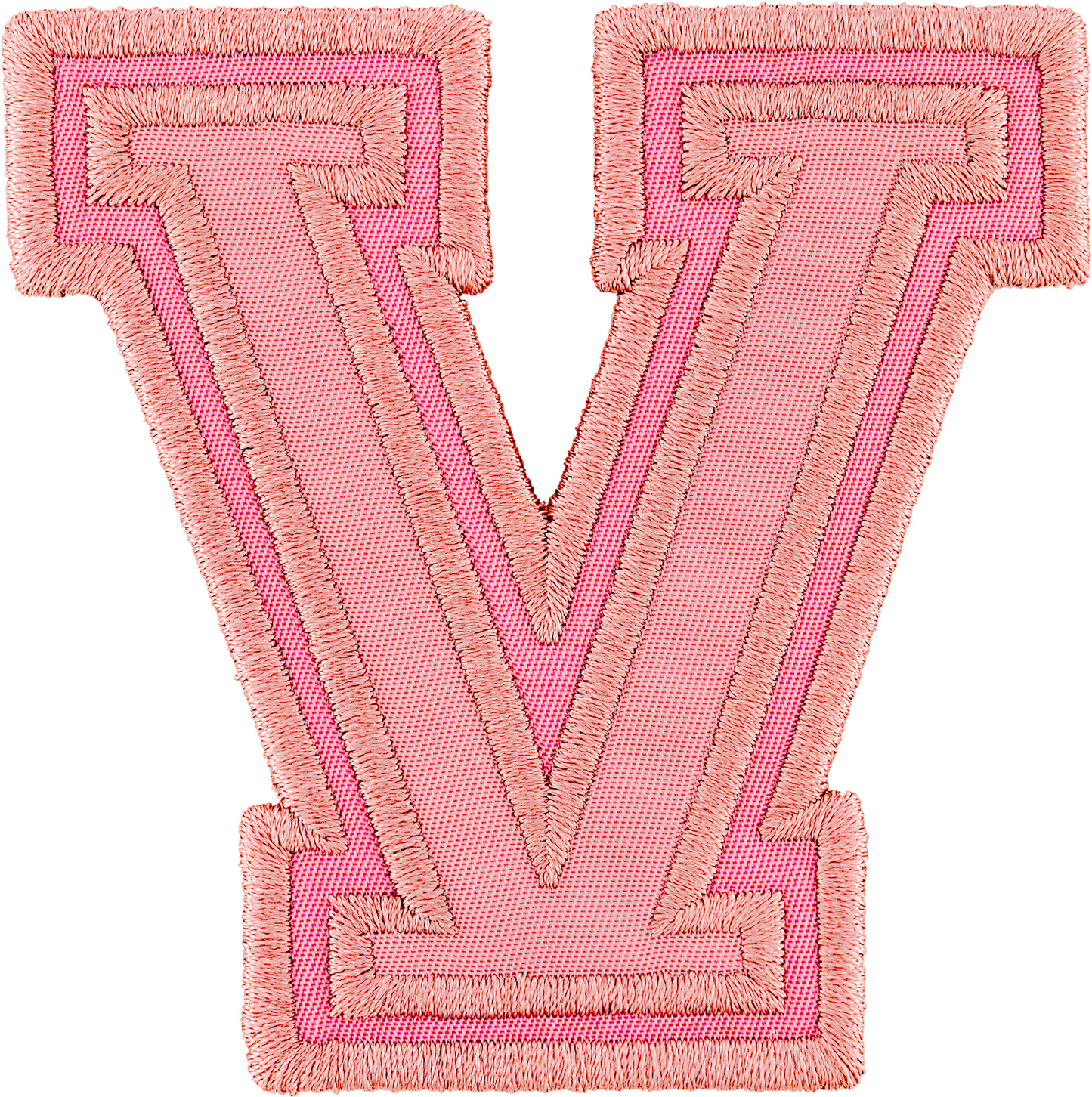 Mauve Varsity Nylon Letter Patch
