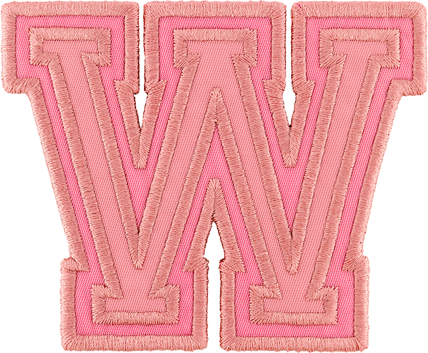 Mauve Varsity Nylon Letter Patch