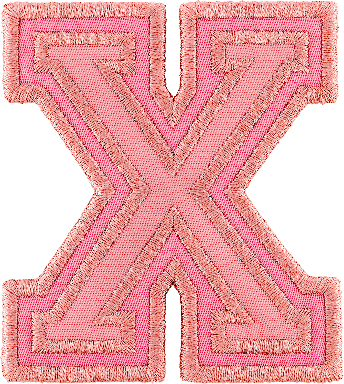 Mauve Varsity Nylon Letter Patch
