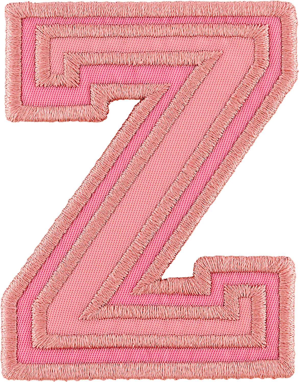 Mauve Varsity Nylon Letter Patch