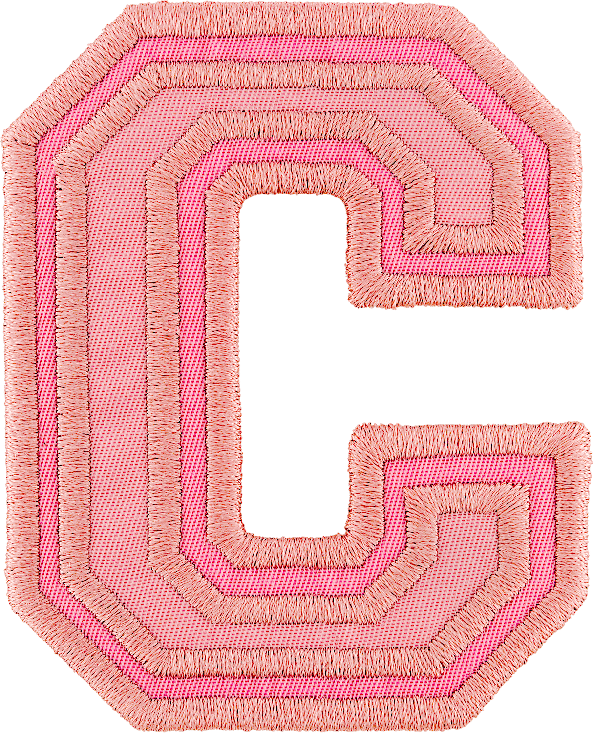 Mauve Varsity Nylon Letter Patch