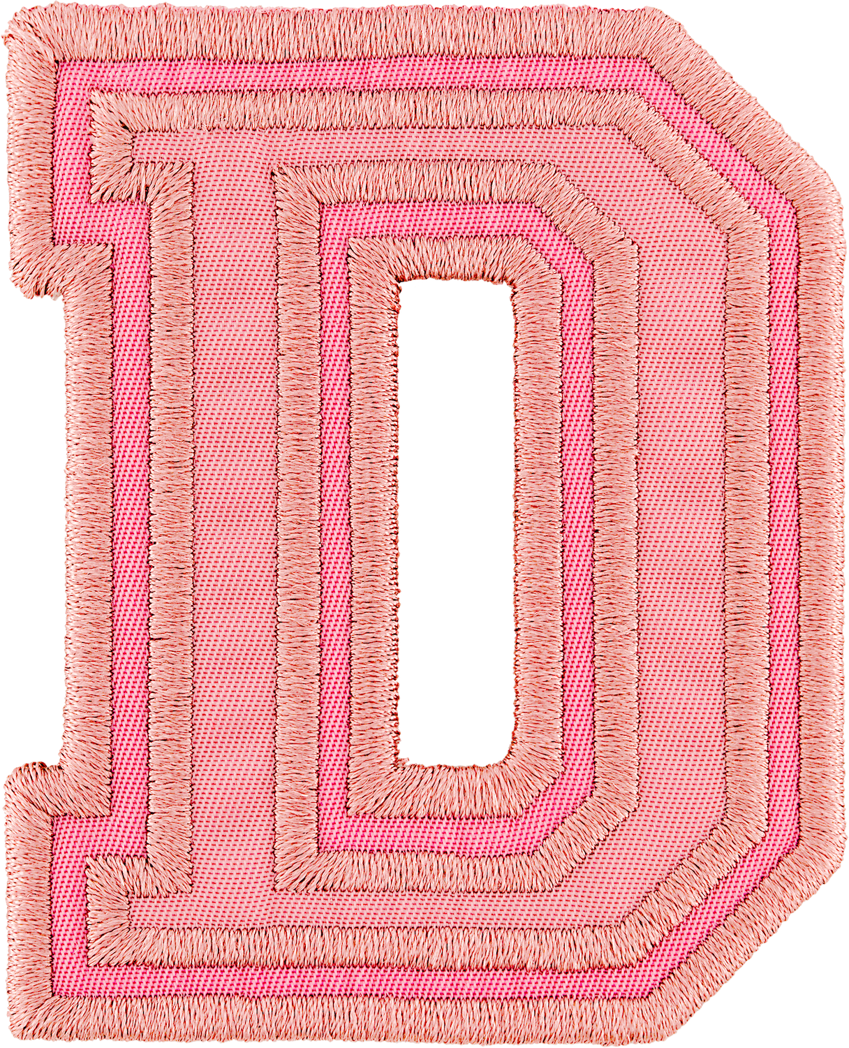 Mauve Varsity Nylon Letter Patch