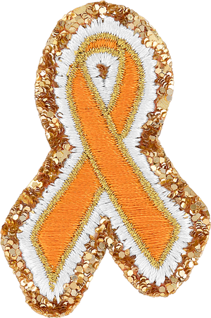 Orange Cancer Ribbon Patch