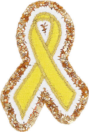 Yellow Cancer Ribbon Patch