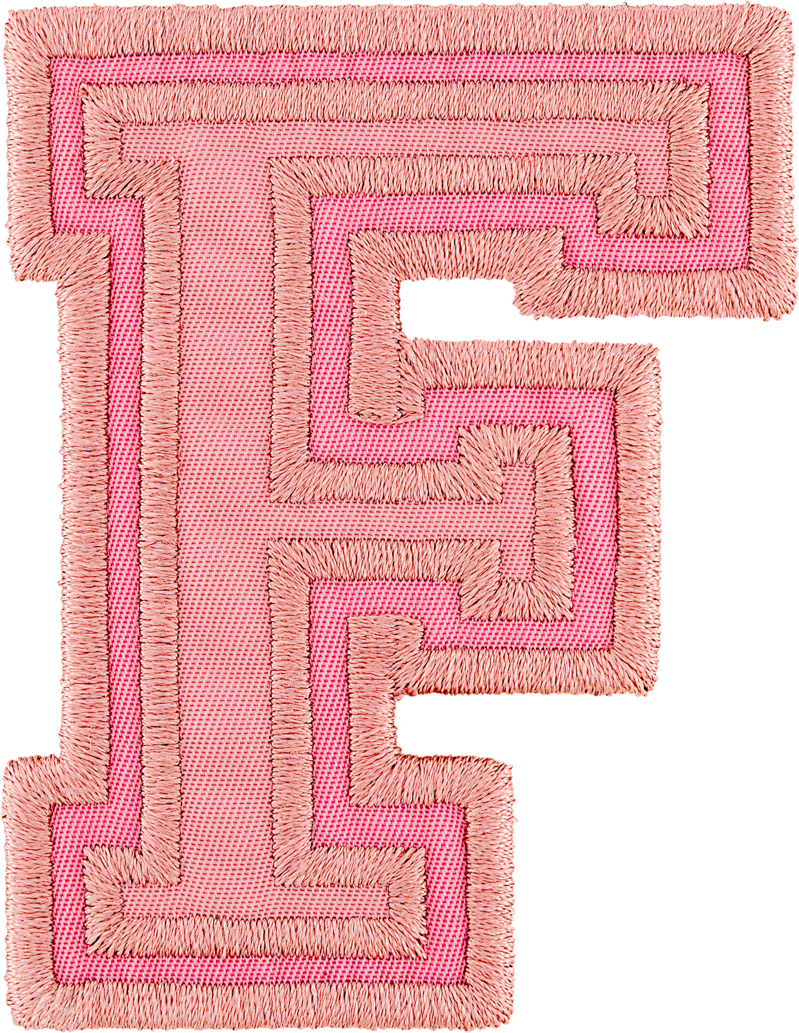 Mauve Varsity Nylon Letter Patch