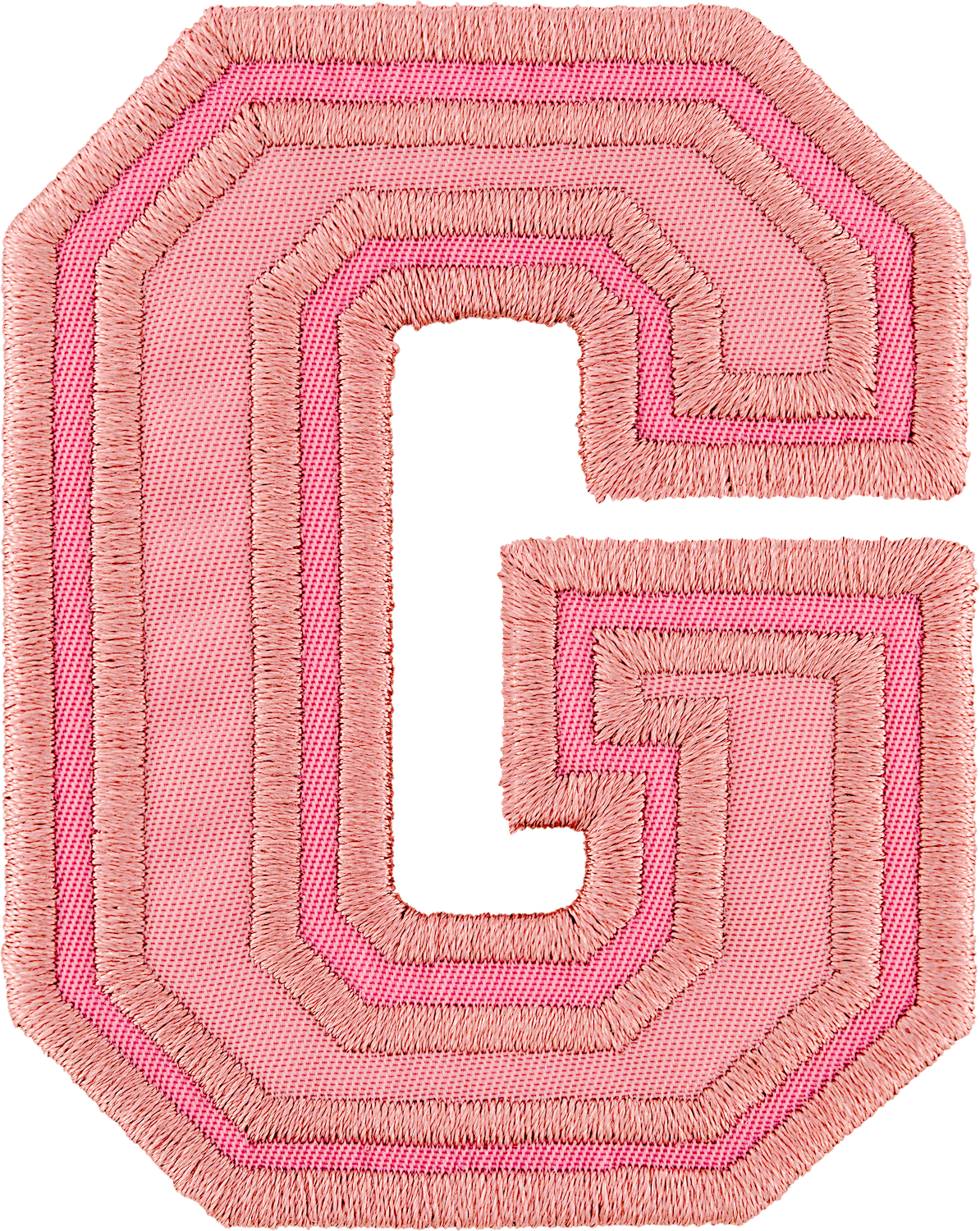 Mauve Varsity Nylon Letter Patch