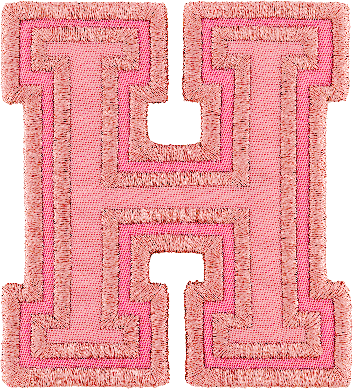 Mauve Varsity Nylon Letter Patch