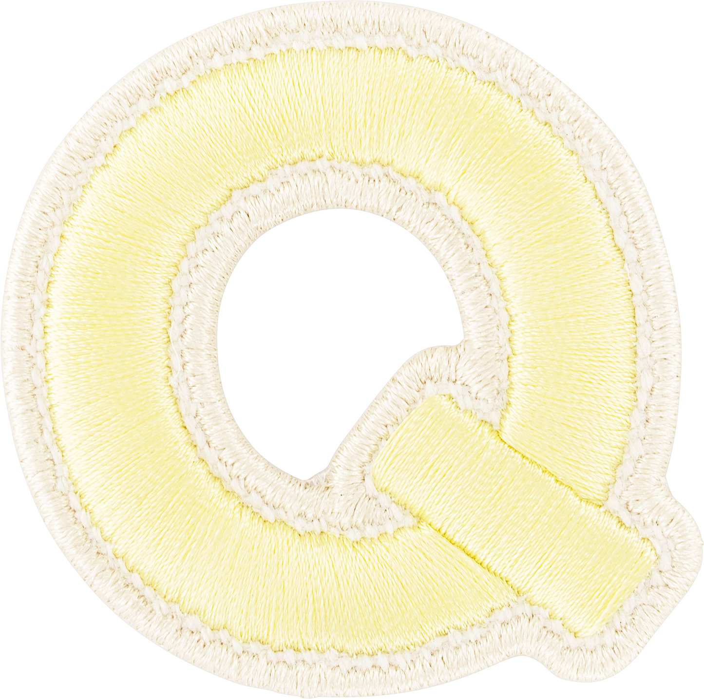 Banana Rolled Embroidery Letter Patches