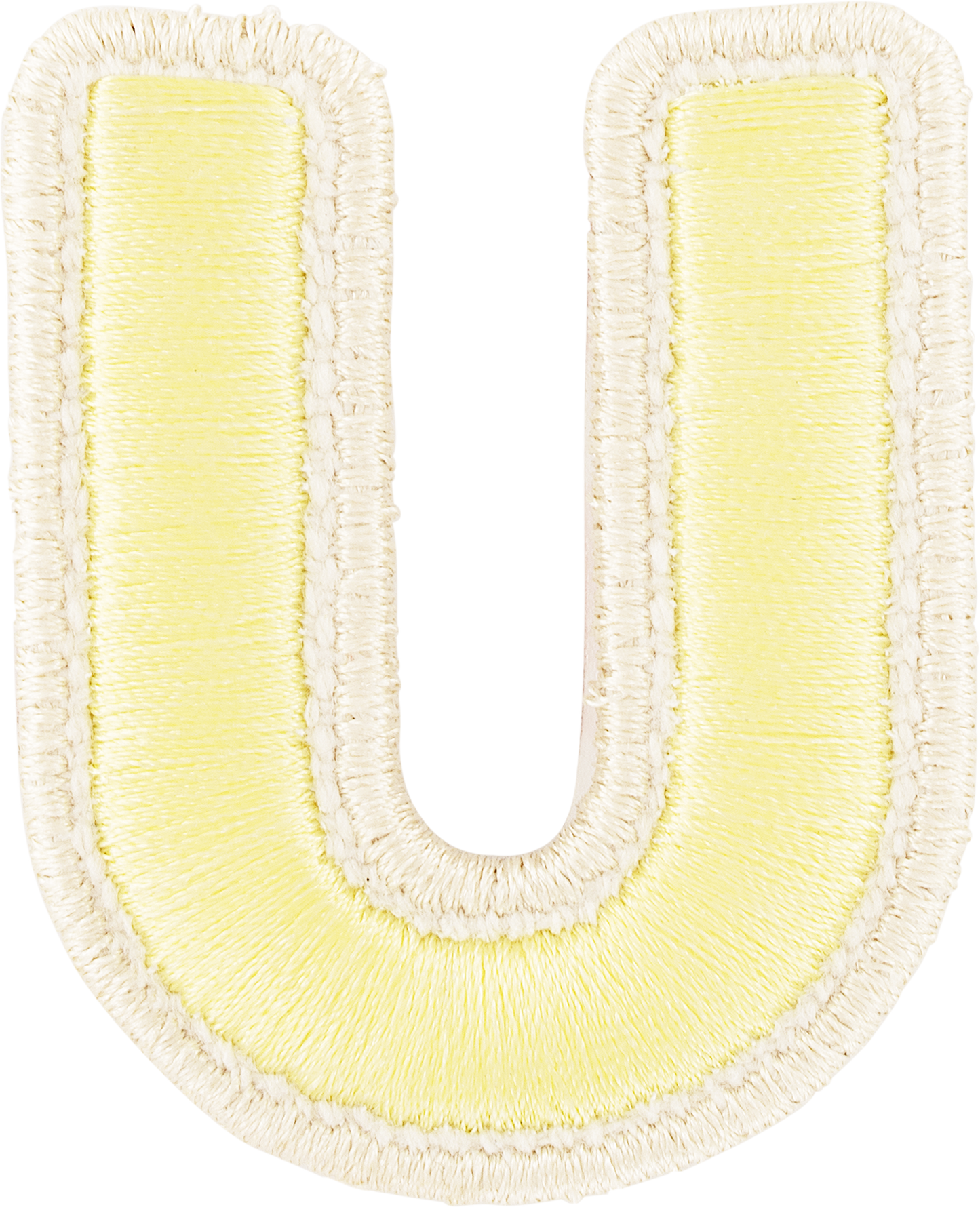 Banana Rolled Embroidery Letter Patches