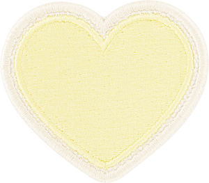 Banana Rolled Embroidery Heart Patch