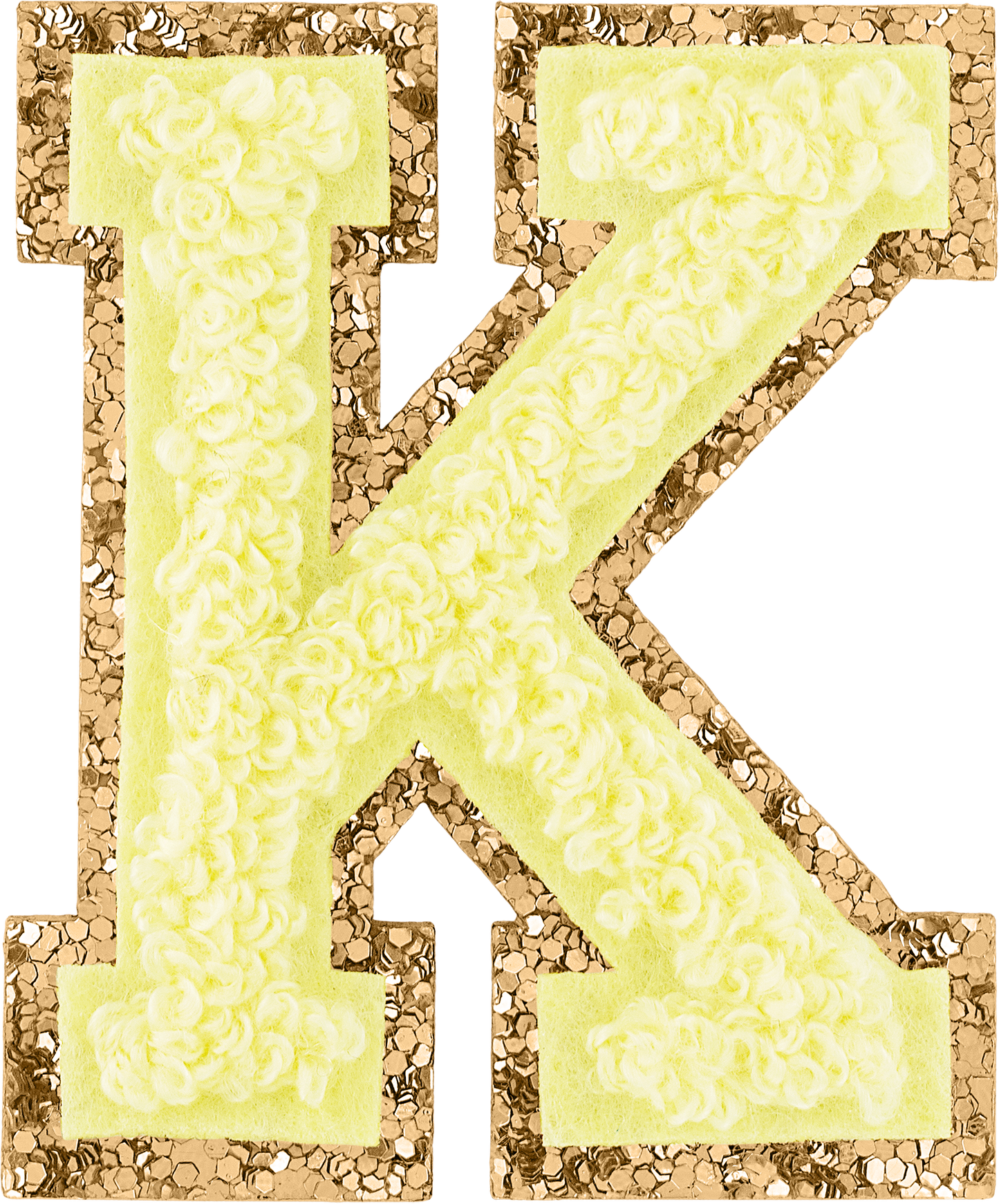 Banana Glitter Varsity Letter Patches