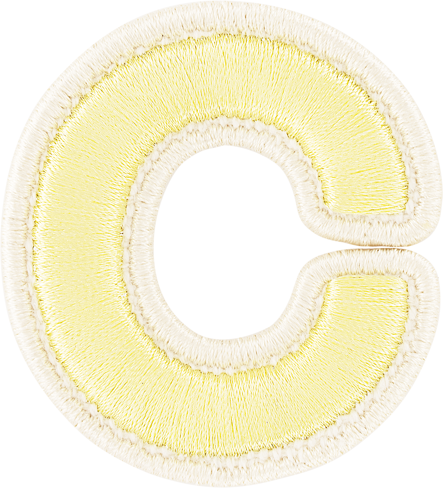 Banana Rolled Embroidery Letter Patches