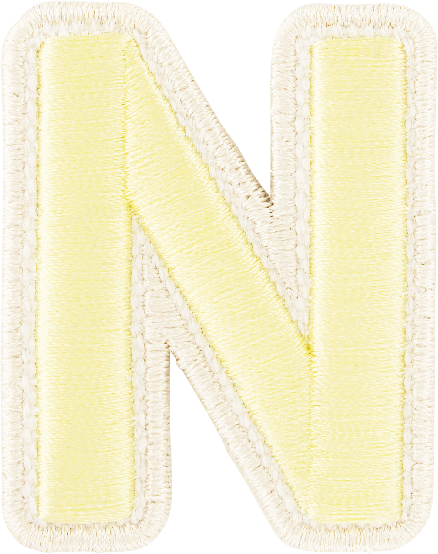 Banana Rolled Embroidery Letter Patches