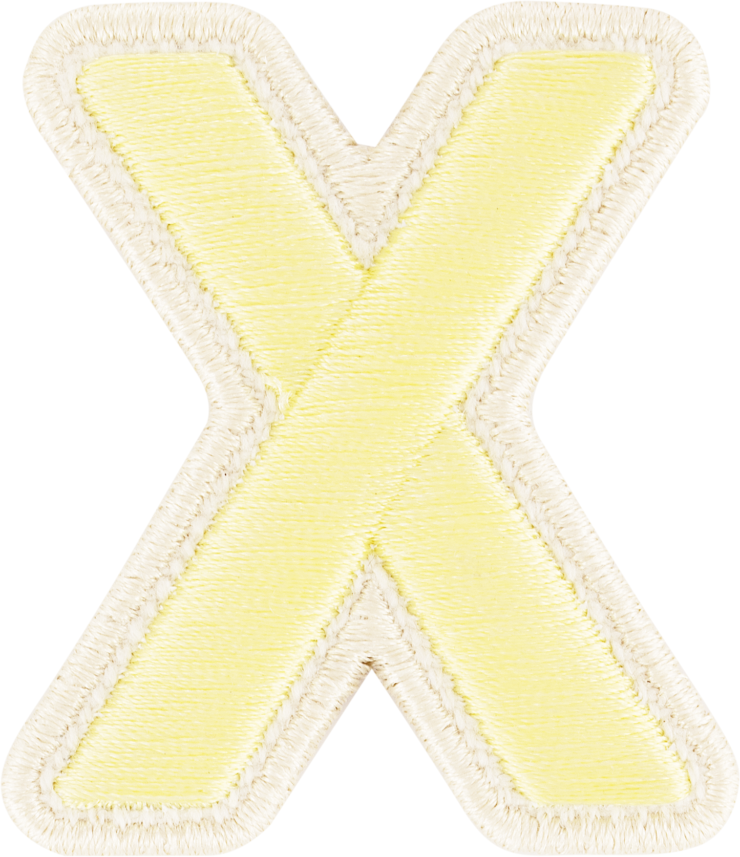 Banana Rolled Embroidery Letter Patches