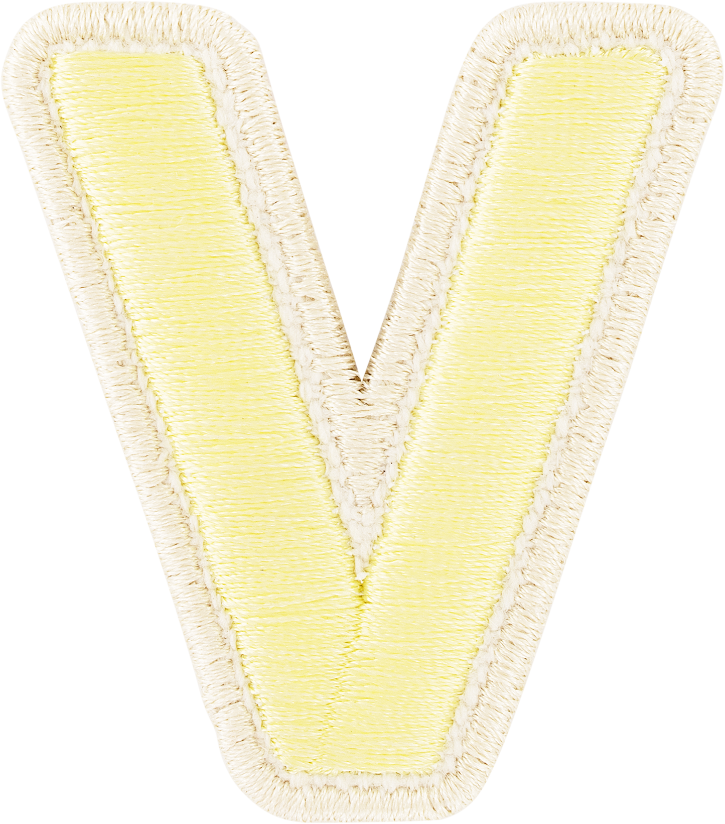 Banana Rolled Embroidery Letter Patches