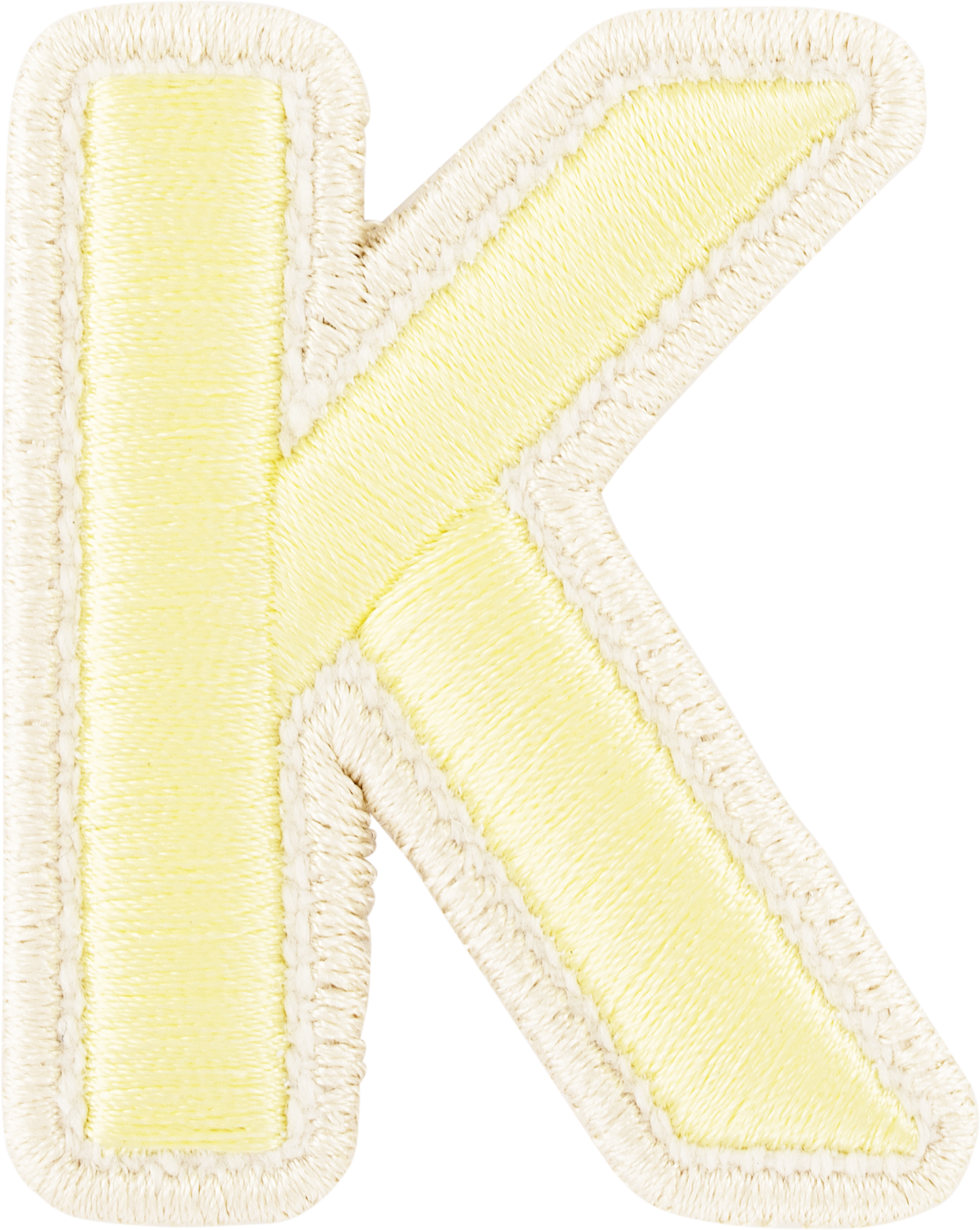 Banana Rolled Embroidery Letter Patches